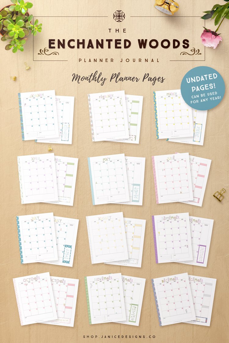 Why I'm Choosing the Enchanted Woods Planner Journal Over Bullet Journaling_Monthly Pages