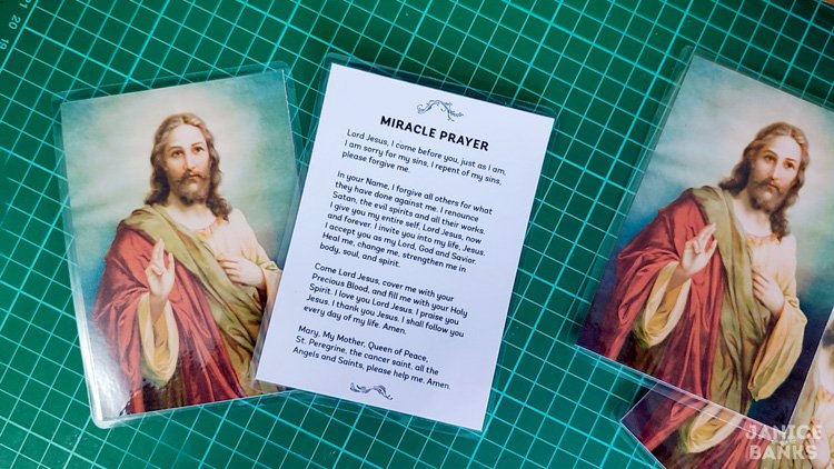 Make a beautiful prayer card from home
