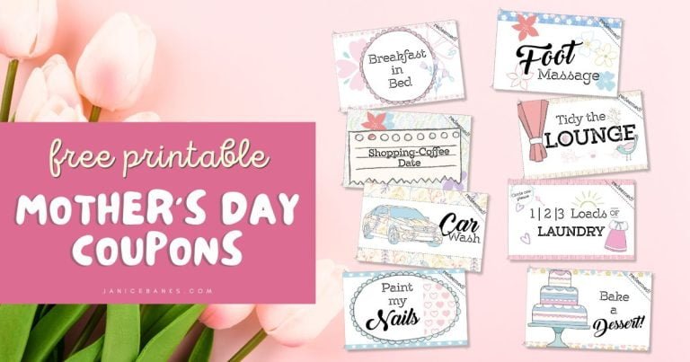 Mother's Day Coupons Free Printables - Janice Banks