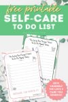 Boost Your Day with a Self-Care To-Do List Free Printable