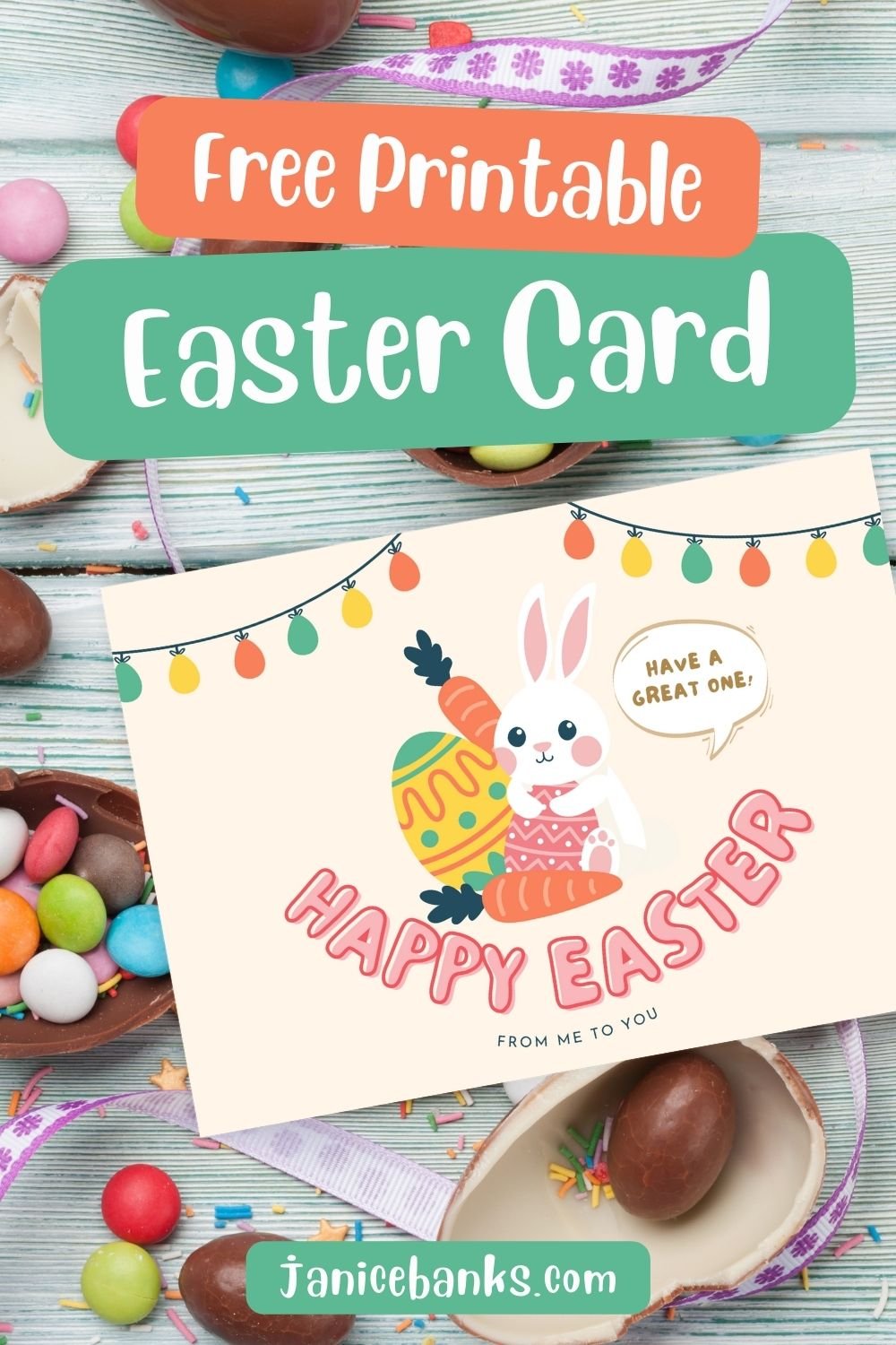 Easter Card Free Printable & Template - Janice Banks