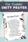 Free Unity Prayer Printable