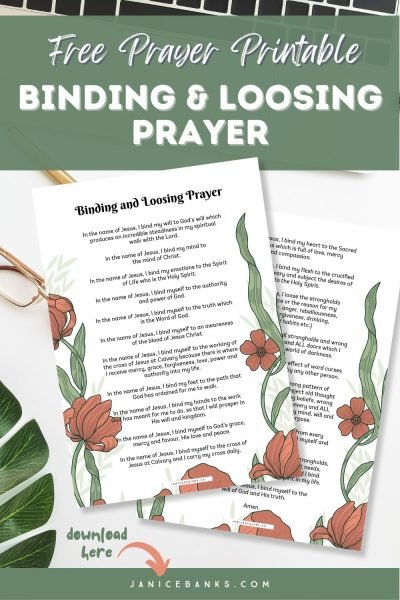Free Binding and Loosing Prayer Printable