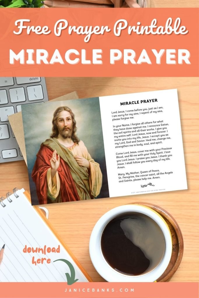 Free Prayer Printable: Miracle Prayer - Janice Banks