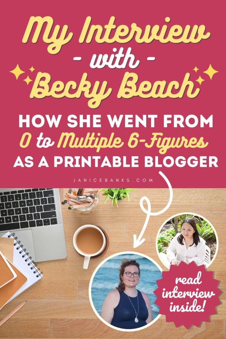 How Becky Beach Went From 0 to Multiple 6figures as a Printable